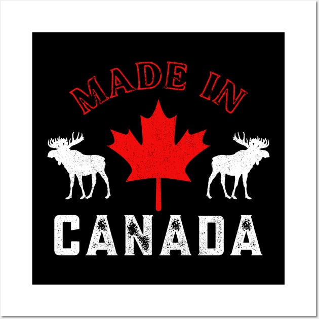 Made In Canada Canadian Pride Elk Maple Wall Art by Foxxy Merch